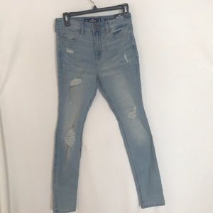 Hollister High-Rise Super Skinny Distressed Jeans
